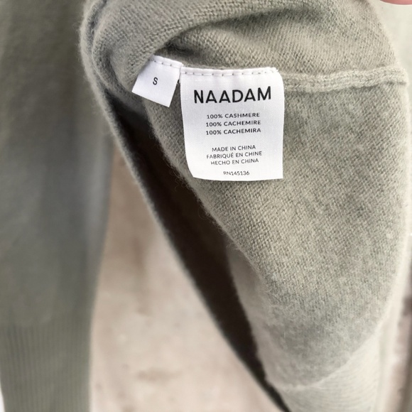 NAADAM Signature Cashmere Classic Turtleneck, Moss Green - Picture 5 of 5